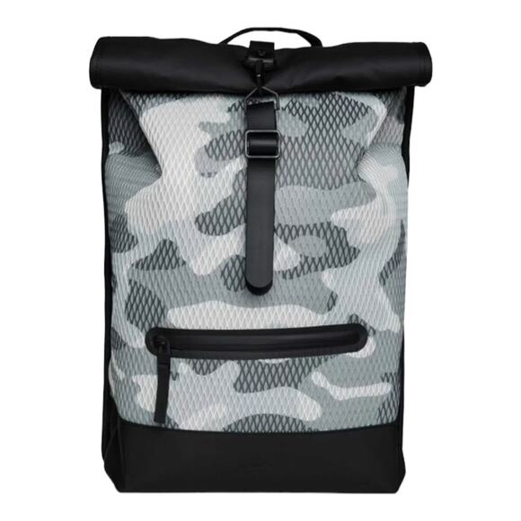 NWT Rains Rolltop Rucksack Mesh Camo 19,2”x4,4”x12,8” main image 5